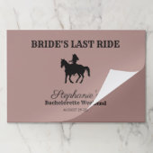 ダスティバラ花嫁の最後のライドバチェロレッテ週末 ペーパーパッド (折り畳み)