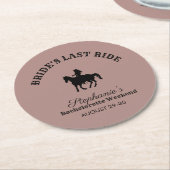 ダスティバラ花嫁の最後のライドバチェロレッテ週末 ラウンドペーパーコースター (アングル)