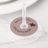 ダスティバラ花嫁の最後のライドバチェロレッテ週末 ワイングラスタグ (クローズアップ)