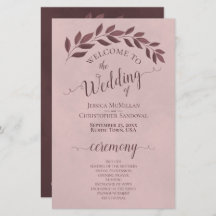 ダスティバラ葉ズ予算エレガント結婚式 プログラム