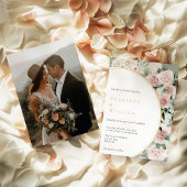 ダスティバラ金ゴールドセージ緑のヴィンテージ写真結婚の数 招待状