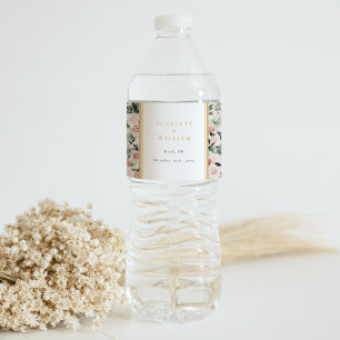 ダスティバラ金ゴールドセージ緑ヴィンテージウェディング ペットボトルラベル