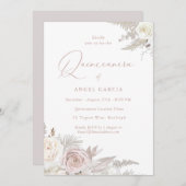 ダスティバラ&アイボリーエレガントキンセアニェラパーティー 招待状 (正面/裏面)