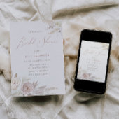 ダスティバラ&アイボリーエレガントブライダルシャワー 招待状