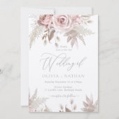 ダスティバラ&アイボリーシャンパンきらめく結婚ズ 招待状 (正面)