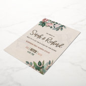 ダスティバラ&グリーンボタニカルフローラ裏庭 箔招待状 (回転した状態)