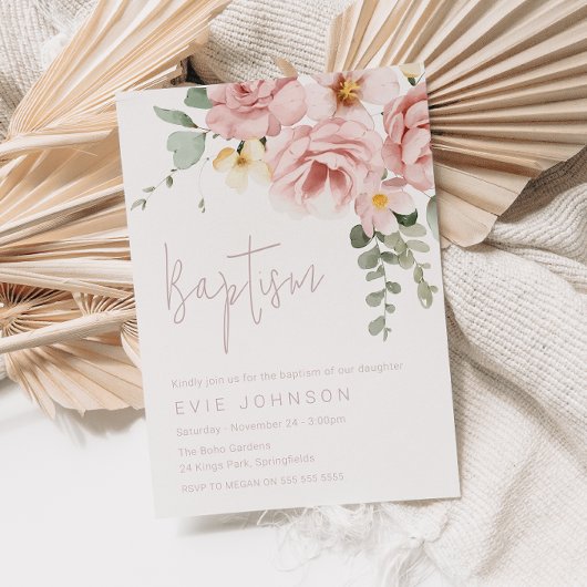 ダスティバラ&セージフローラバプテスマ 招待状