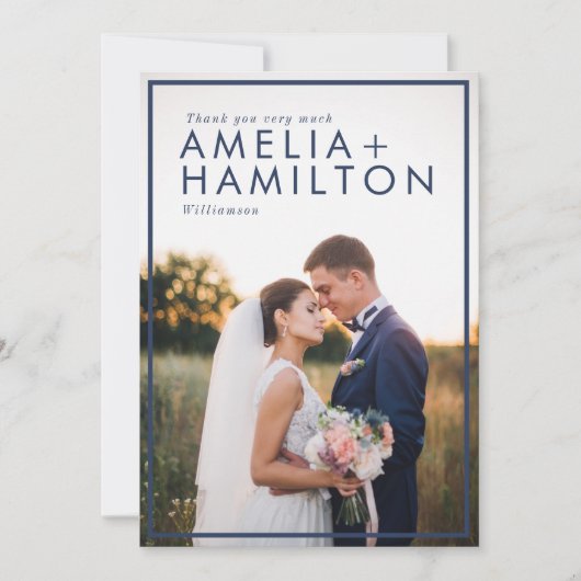 ダスティバラ&ミニマルサンキュー結婚の写真 サンキューカード (正面)