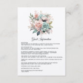 ダスティバラ、ミントグリーン、赤面ゲスト詳細 エンクロージャーカード (正面)