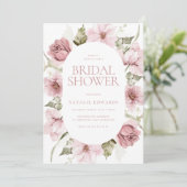 ダスティバラ、赤面&セージ水カラーブライダルシャワー 招待状 (スタンド正面)