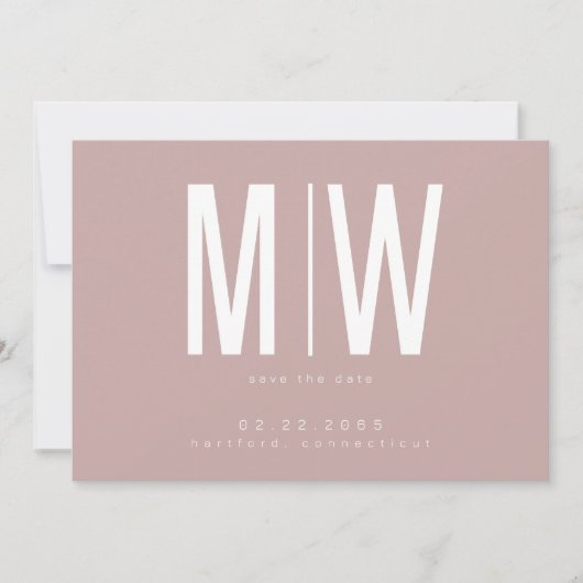 ダスティバラLg.Monogram Wedding日付を保存 セーブザデート (正面)