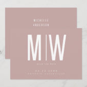 ダスティバラLg.Monogram Wedding日付を保存 セーブザデート (正面/裏面)