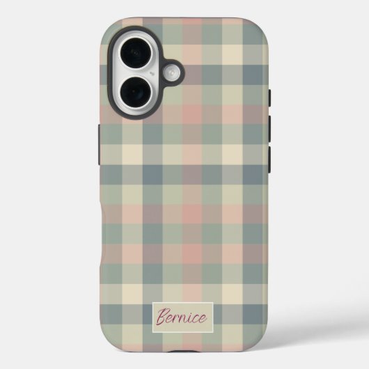ダスティパステルチェック Case-Mate iPhoneケース (裏面)