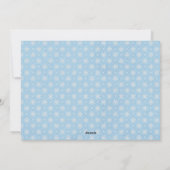 ダスティパステルブルークリスマススノーフレークファミリーフォト シーズンカード (裏面)