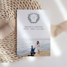 ダスティパステルブルーフラワーズブライド日付を保存