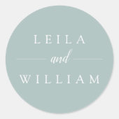 ダスティパーソナライズされたサ結婚ージ ラウンドシール (正面)