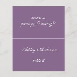ダスティパープルの結婚式ゲスト名の席札