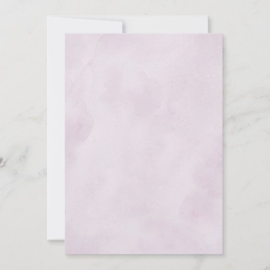 ダスティパープルの花の幾何学的なウェディングセーブザデートカード セーブザデート (裏面)