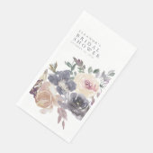 ダスティパープルの花の水彩ウェディングシャワー (コーナー)