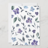 ダスティパープルの花園ウェディング招待状 招待状 (裏面)