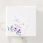 ダスティパープルの花 エレガントな結婚式のお礼 フェイバータグ (インサイチュ)