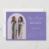 ダスティパープルアーチブリデスメイド提案カード 招待状 (正面)