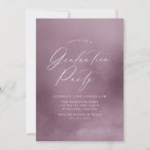 ダスティパープルウォーターカラーアーチ卒業パーティー 招待状 (裏面)