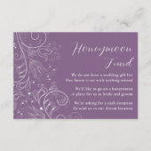 ダスティパープルエレガントフローラの結婚ハネムーン基金 エンクロージャーカード (正面)