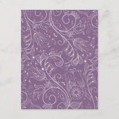 ダスティパープルエレガントフローラ結婚ズ詳細 エンクロージャーカード (裏面)