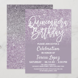 ダスティパープルグレイフェイクグリッターキンセグラデーションーニェラ 招待状