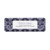 ダスティパープルシャンデリア差出人住所ラベル ラベル (正面)