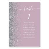 ダスティパープルシルバー結婚グリッター テーブルナンバー (裏面)