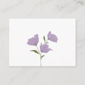 ダスティパープルシンプルフローラ結婚式RSVP応答 エンクロージャーカード (裏面)