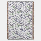 ダスティパープルセイジグリーン葉ズグリーン スローブランケット (正面縦)