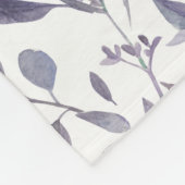 ダスティパープルセージ緑離れの緑 フリースブランケット (角)