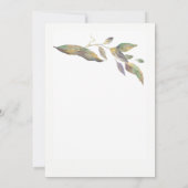 ダスティパープルセージ緑離れ金ゴールドズ結婚ズ | 招待状 (裏面)