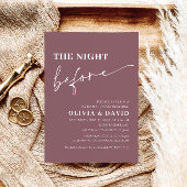 ダスティパープルナイトリハーサルディナー招待状 招待状