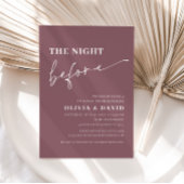 ダスティパープルナイトリハーサルディナー招待状 招待状