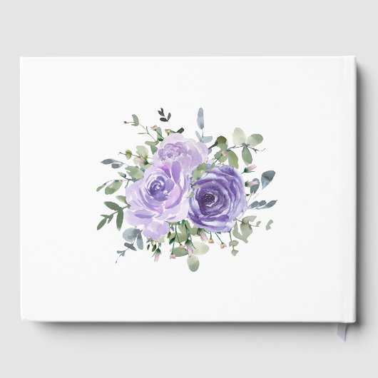 ダスティパープルバラユーカリプトゥス結婚ボタニカル ゲストブック (裏面)