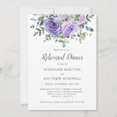 ダスティパープルバラユーカリプラーサルディナー 招待状 (正面)