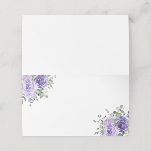 ダスティパープルバラユーカリ植物学フローラ プレイスカード (外部開封)