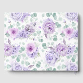 ダスティパープルフローラエレガントウェディングゲストブック ゲストブック (裏面)