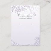 ダスティパープルフローラサークルイヤリングジュエリー表示 名刺 (正面)