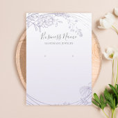 ダスティパープルフローラサークルイヤリングジュエリー表示 名刺