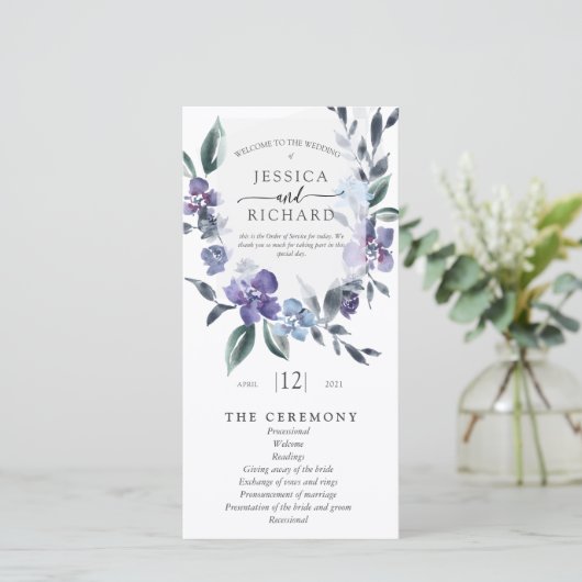 ダスティパープルフローラ庭園の結婚式の順序 (スタンド正面)