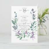 ダスティパープルフローラ庭園の結婚式インビタ 招待状 (スタンド正面)