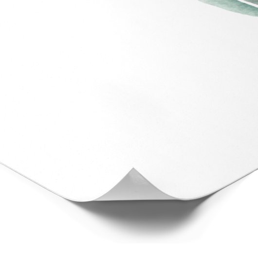 ダスティパープルフローラ庭園の結婚式招待状 ポスター (角)