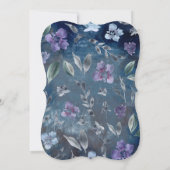 ダスティパープルフローラ庭園の結婚式招待状 招待状 (裏面)