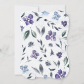 ダスティパープルフローラ庭園の結婚式招待状, Inv 招待状 (裏面)