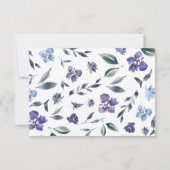 ダスティパープルフローラ庭園の結婚式詳細カード 出欠カード (裏面)